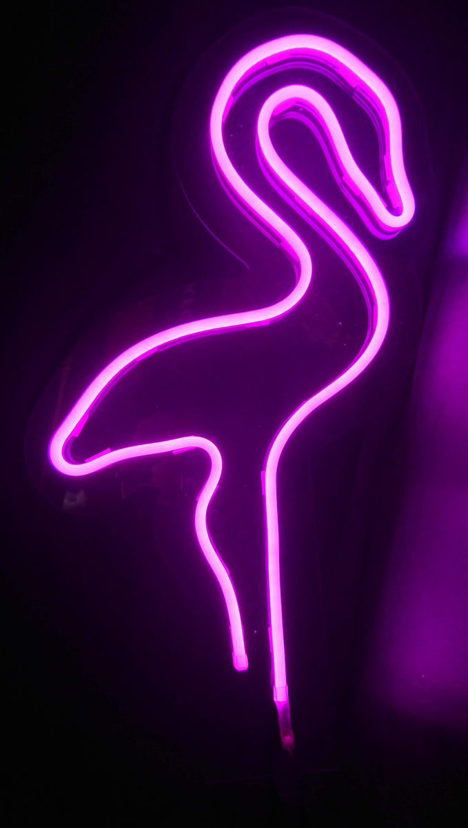 Flamingo neon deals wall sign